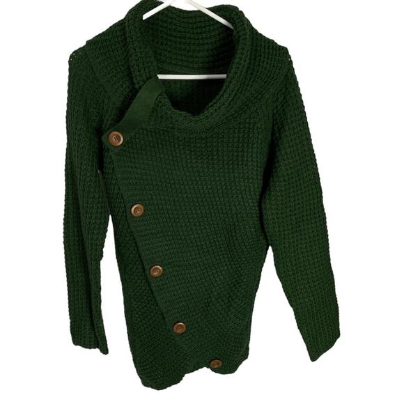 Green Cowl Neck Sweater. - Picture 1 of 9